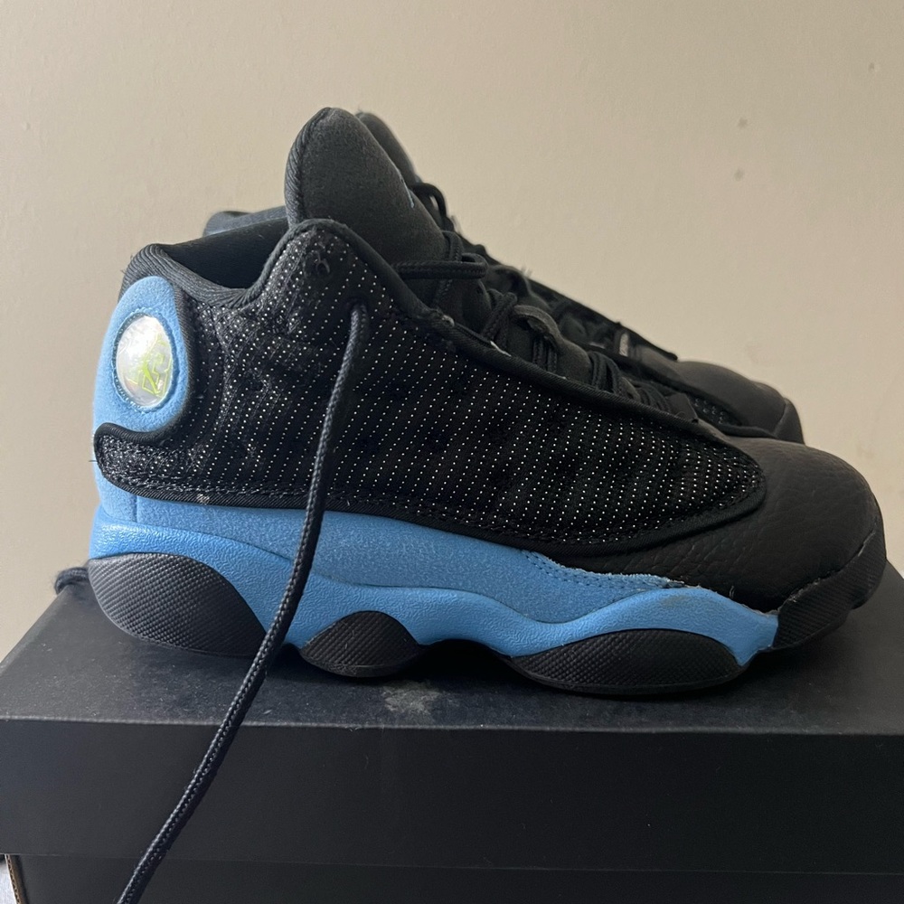 Kids Black and University Blue Jordan 13  Sneakers Size 1.5Y